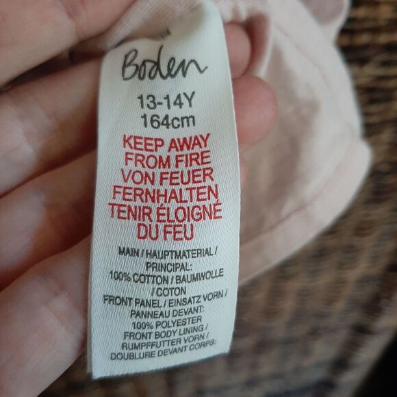 Mini Boden Raglan Long Sleeve Tee Shirt Top 13 14 Pink Sequins Sparkly Holidays - Picture 4 of 5